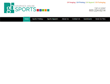Tablet Screenshot of graphicshousesports.com